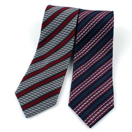 [MAESIO] KSK2655 100% Silk Striped Necktie 8cm 2Color _ Men's Ties Formal Business, Ties for Men, Prom Wedding Party, All Made in Korea